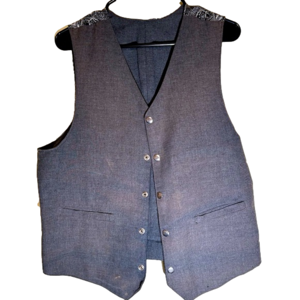 Homemade Cowboy work or dress vest. Size L men’s.